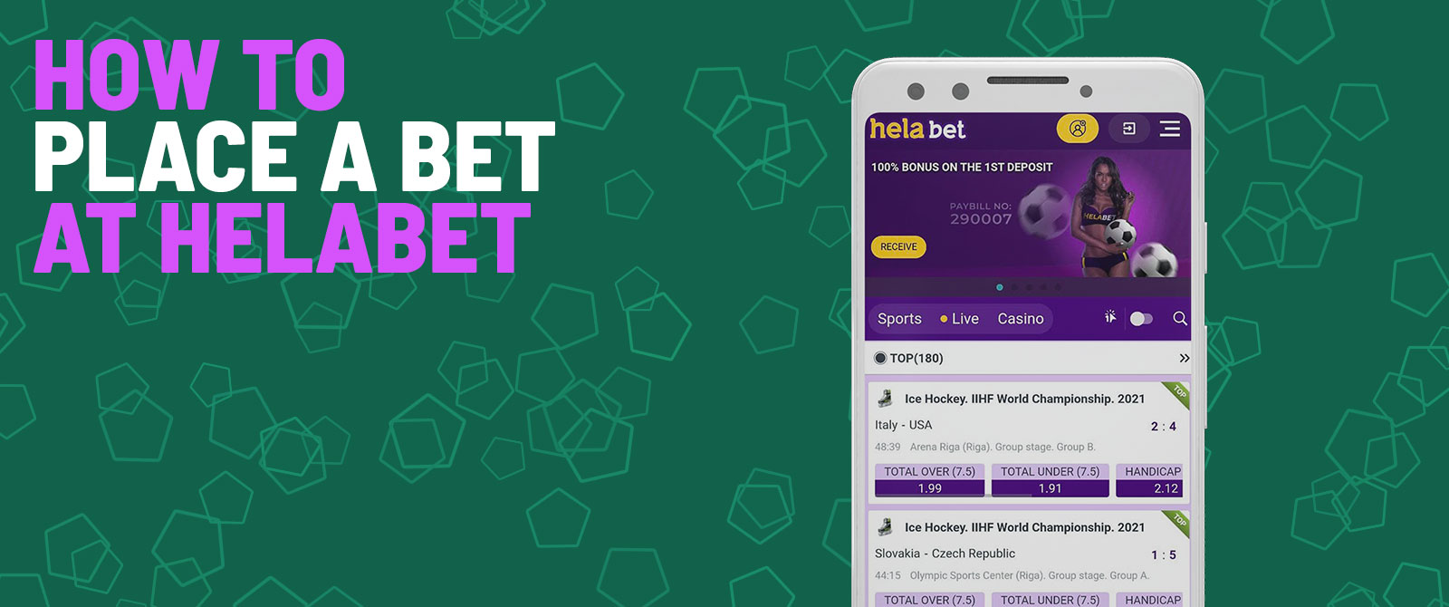 how to place a bet at helabet