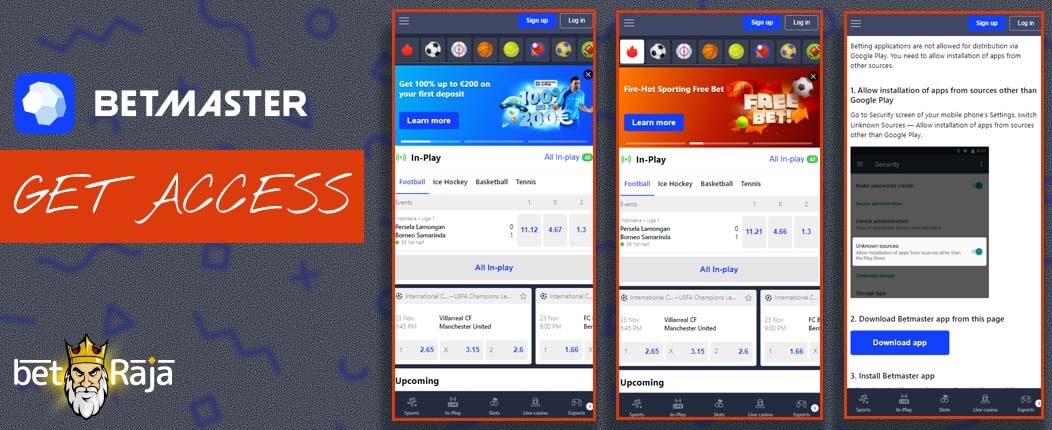 How to get access to the Betmaster application for both Android and iOS platform.