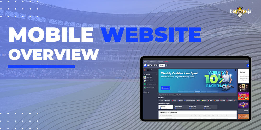 Betmaster Mobile Website Overview