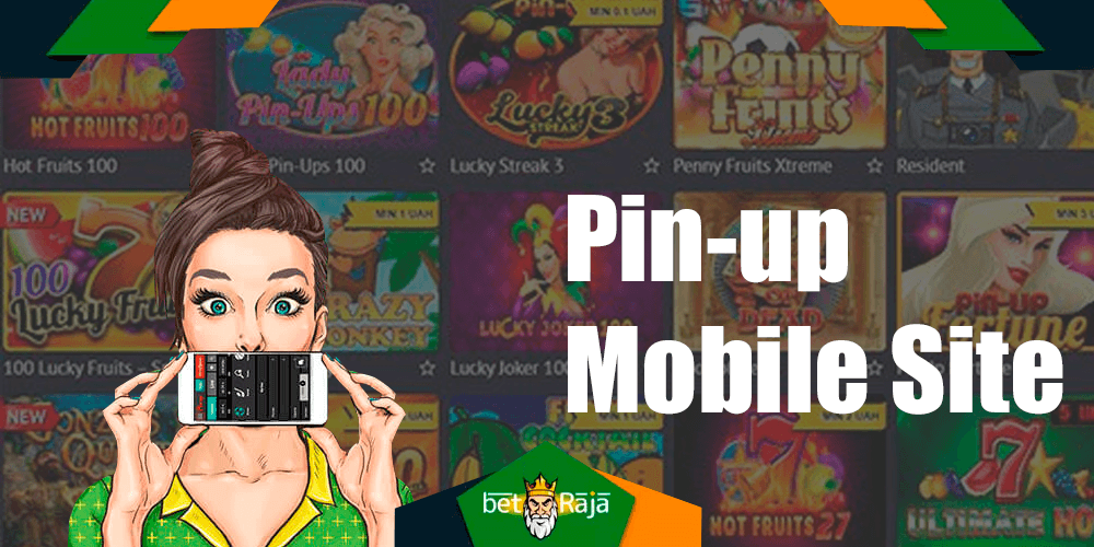 Mobile site of the Pin Up app.