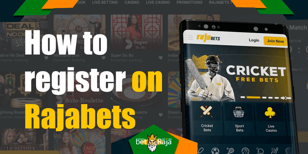 All steps you have to go through to sign up on the rajabets platform.