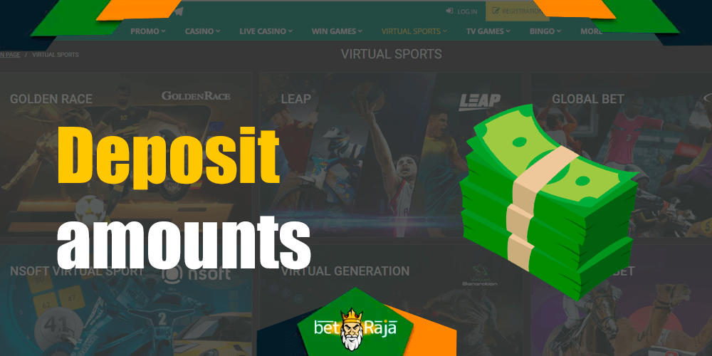 Minimum and maximum amout of money you can deposit or withdraw from your betwinner account.
