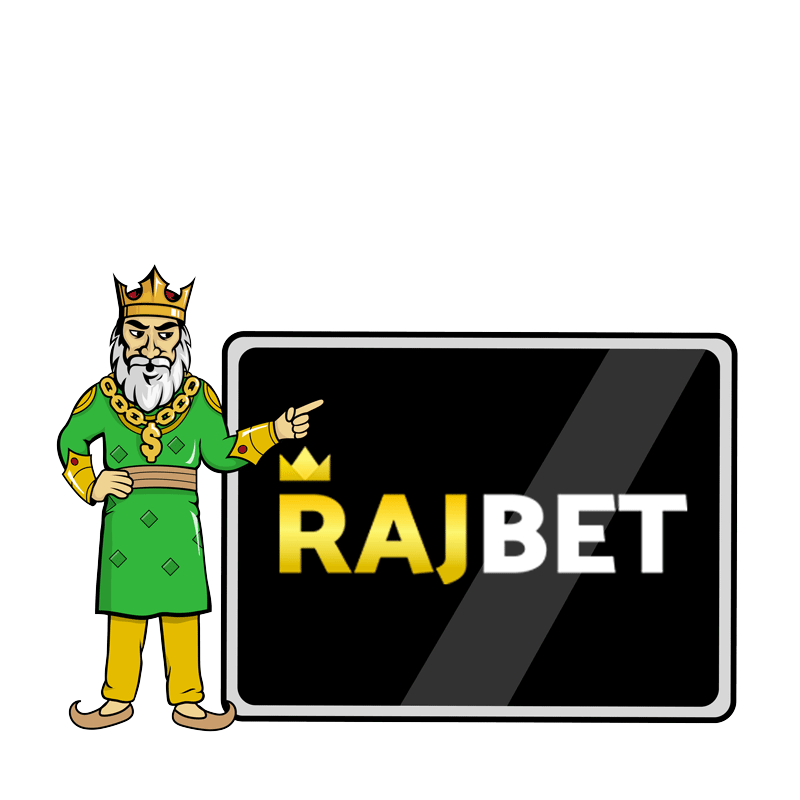 The picture with King Raja and Rajbet logo.
