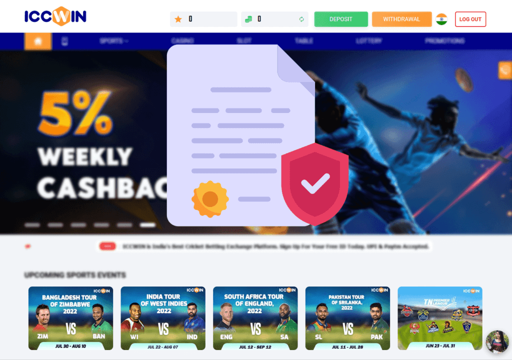 ICCWIN bookmaker has a Curacao certificate and a reliable website
