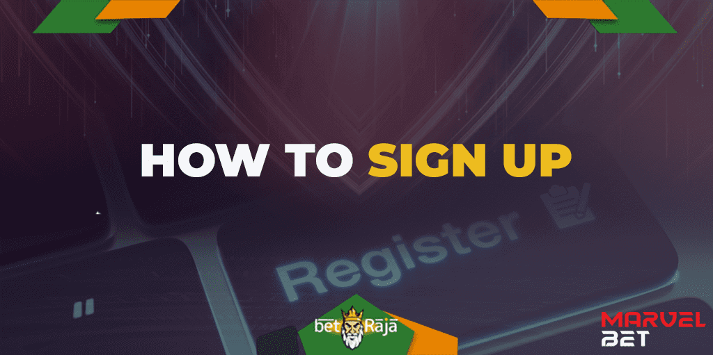 Step-by-step instructions for registering in the MarvelBet mobile application.