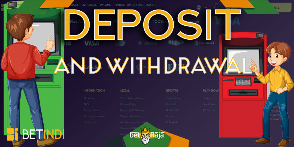 All about deposit and withdrawal methods at Betindi casino.