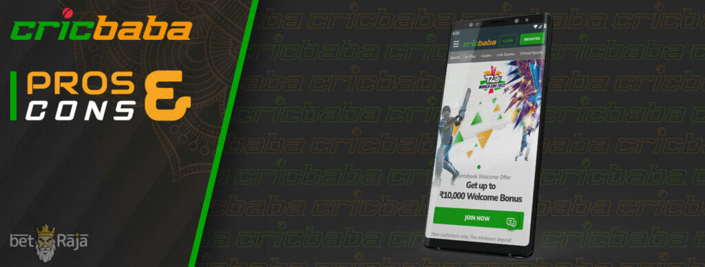 All about the pros and cons of Cricbaba casino.
