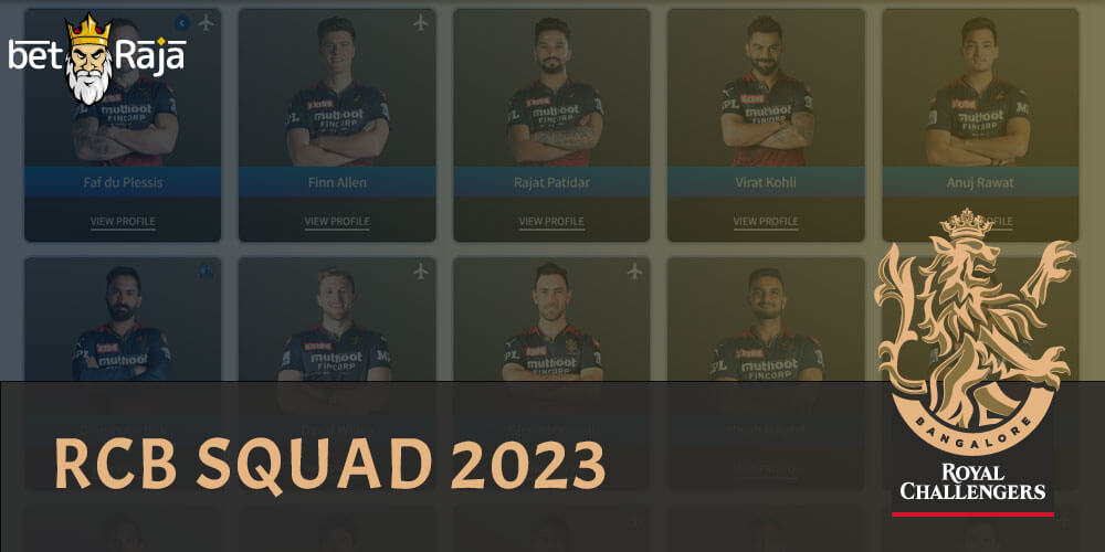 Royal Challengers Bangalore: all about the squad for the 2023 season.
