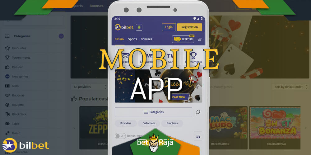 Bilbet Casino has developed a mobile application for android for a comfortable game anywhere.