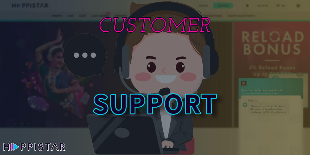 Happistar Casino support is available 7 days a week, 24 hours a day.