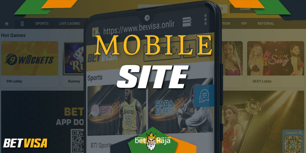 Betvisa betting site has an adaptive version, which runs in the browser of a smartphone and tablet