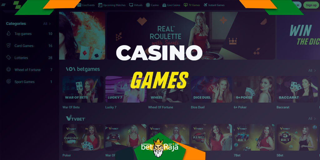 Available casino games in Parimatch