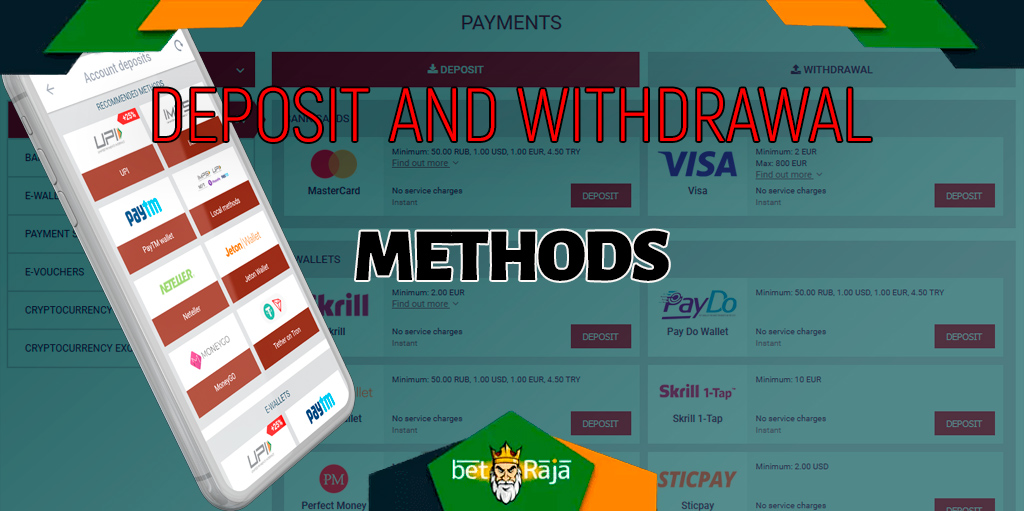 Deposit and Withdrawal Methods via Mobile App 888Starz