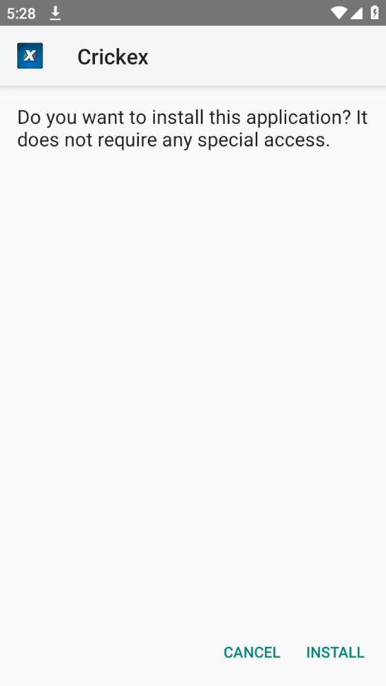 Downloading Crickex app on your Android device