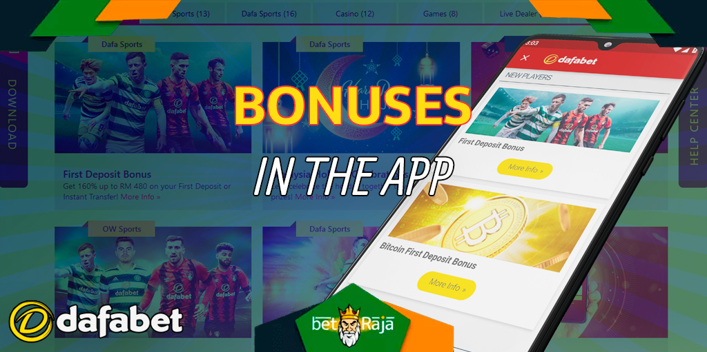 Special Dafabet bonuses for the mobile app