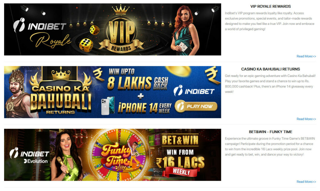 All Indibet bookmaker bonuses and promotions