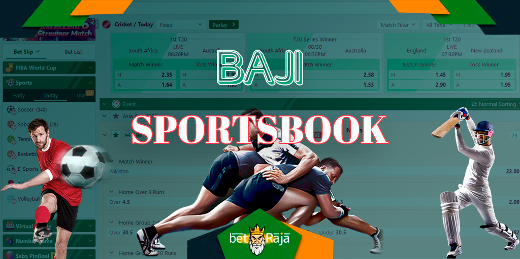 Sports betting section at Baji website.