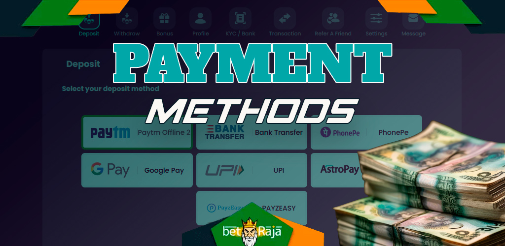 Fund your CricketBook account using popular payment methods.