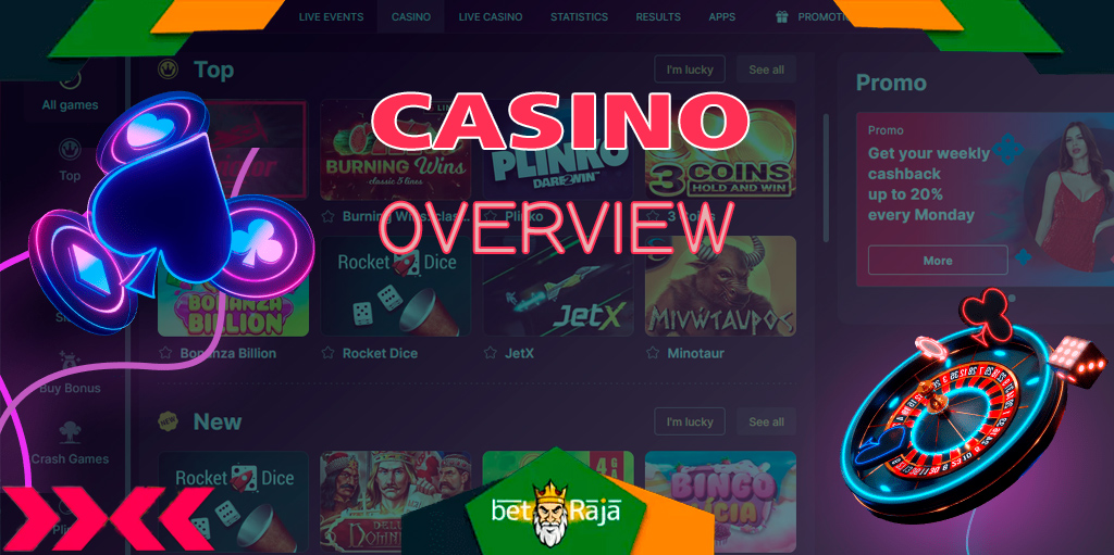 Batery Casino offers a number of India's most popular games.