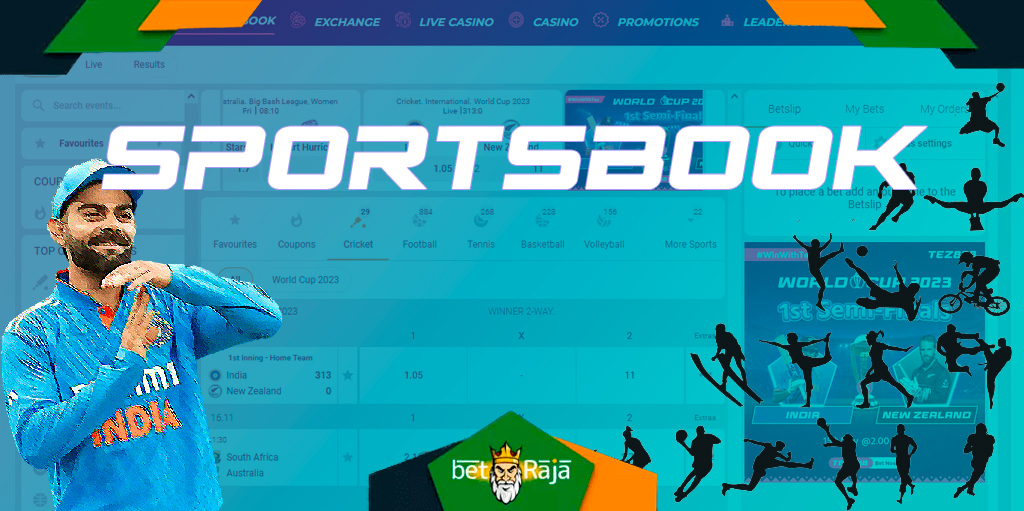 Sports betting section on the Tez888 online casino website.