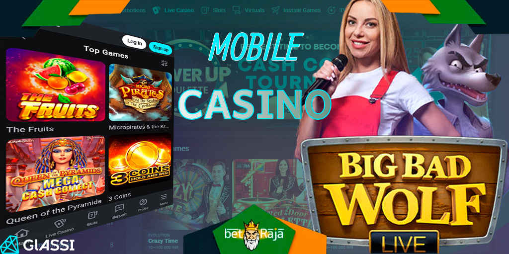 The Glassi Casino mobile app has a wide selection of casino games and slots.