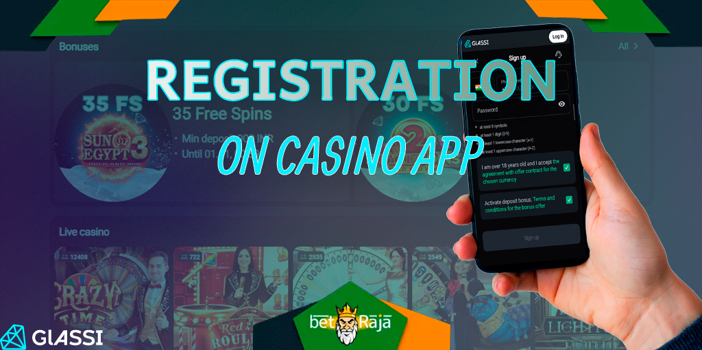 Registering a new account in the Glassi Casino mobile application will only take you a couple of minutes.