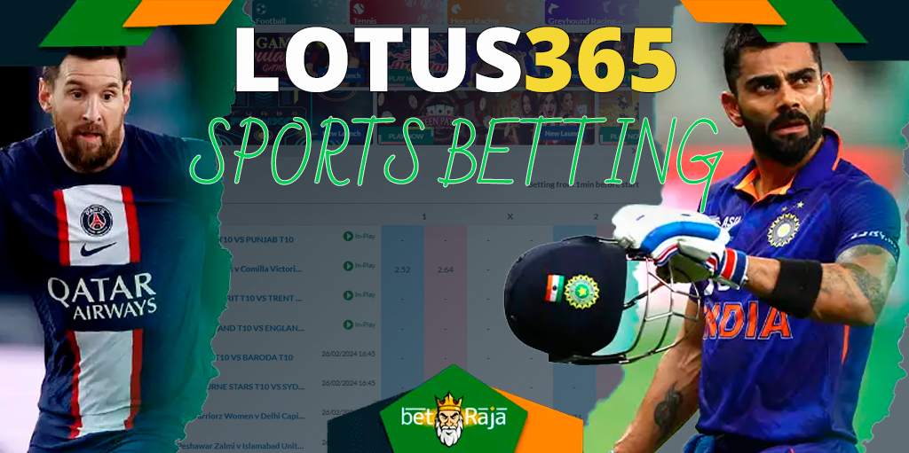 Bookmaker Lotus365 accepts bets on most sporting events in the world.