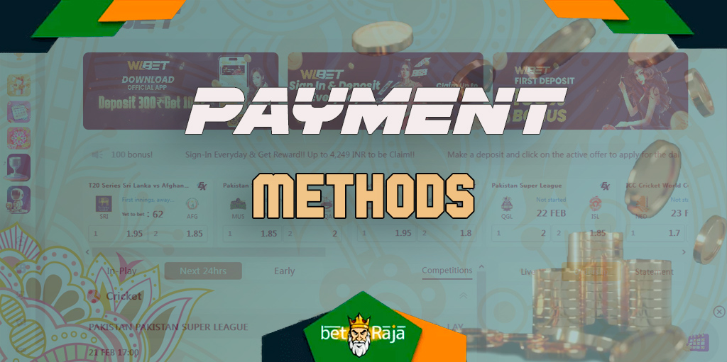 Popular payment methods for casinos and bookmakers WL Bet