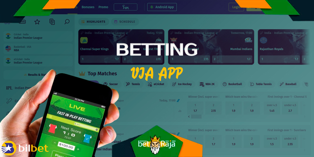 Bilbet app has a welcome bonus of up to 5000 INR and different types of bets