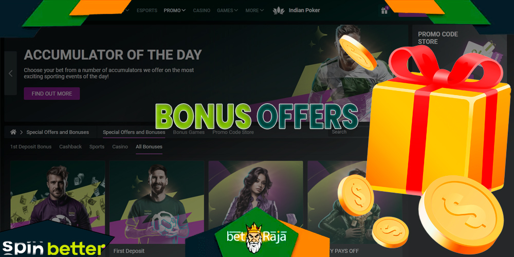 Spinbetter offers a wide range of bonuses for new casino and sports betting players.