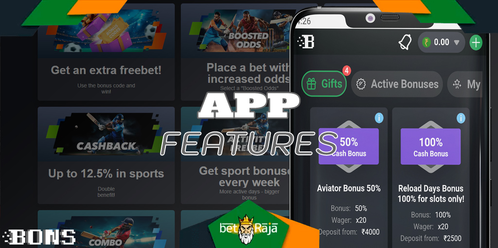 Features and advantages of the Bons mobile application.