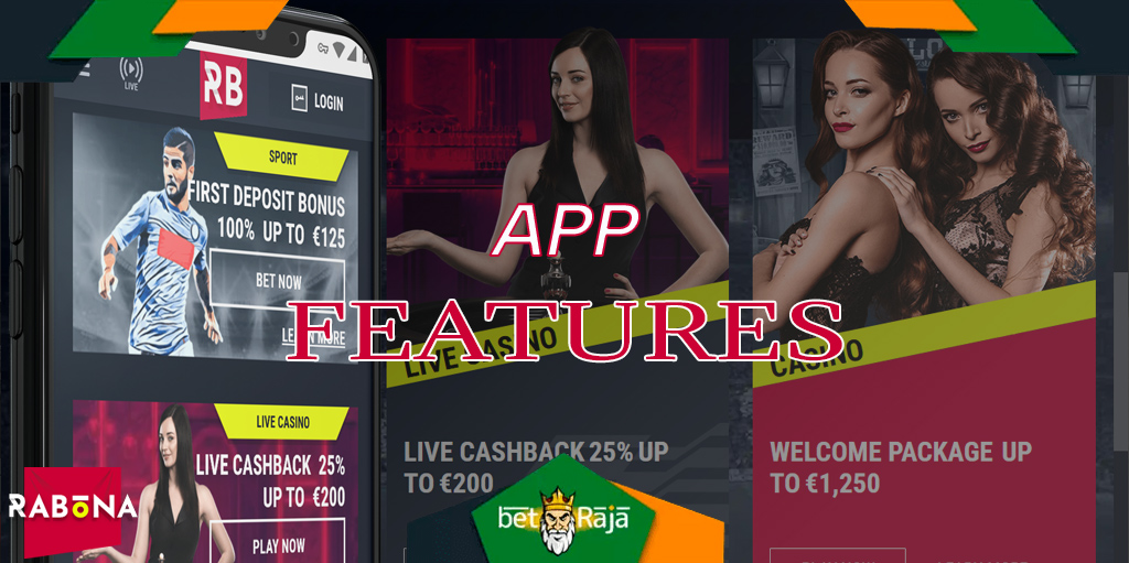 Features and advantages of the Rabona mobile application.