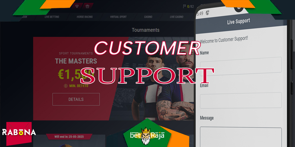 Support service in Rabona mobile aplication