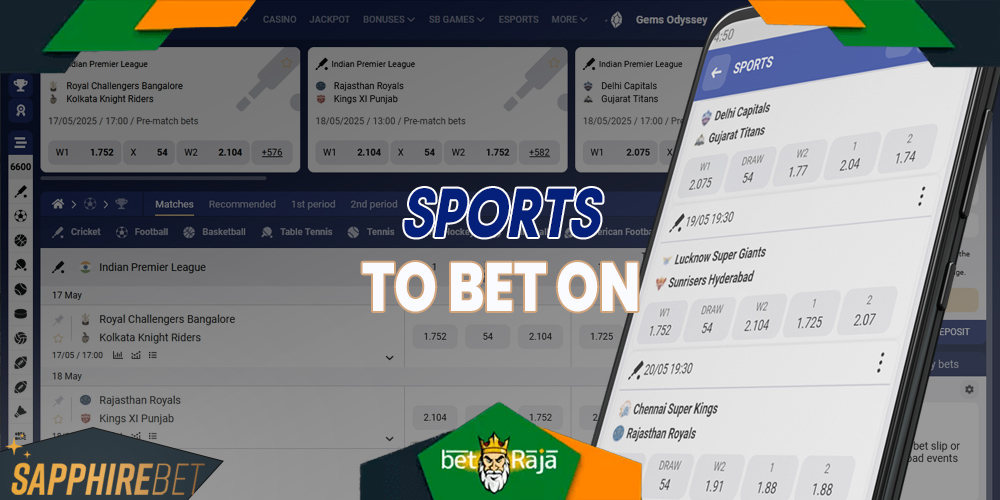 Sports Betting in Sapphirebet Mobile App