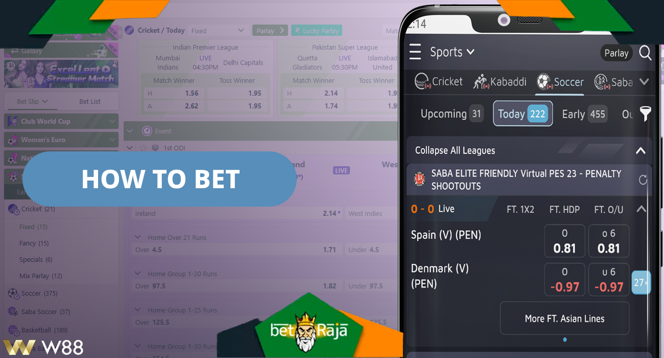 Sports Betting in W88 Mobile App