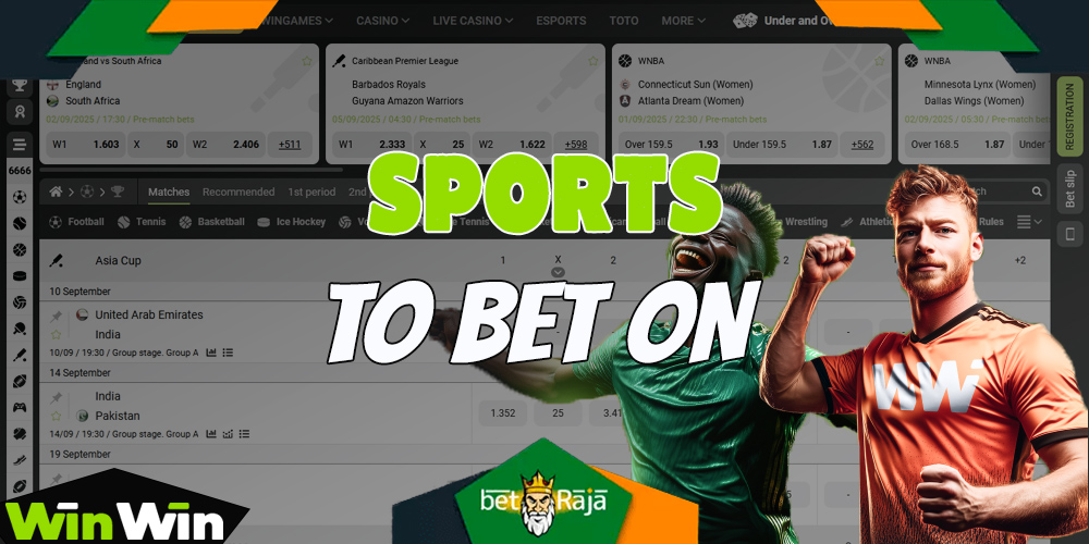 WinWin Casino offers sports betting on the most popular sports and leagues.