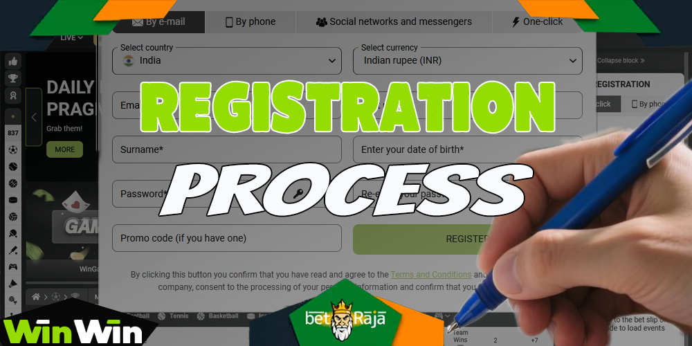 Registration at WinWin Casino is simple and will not take much time.